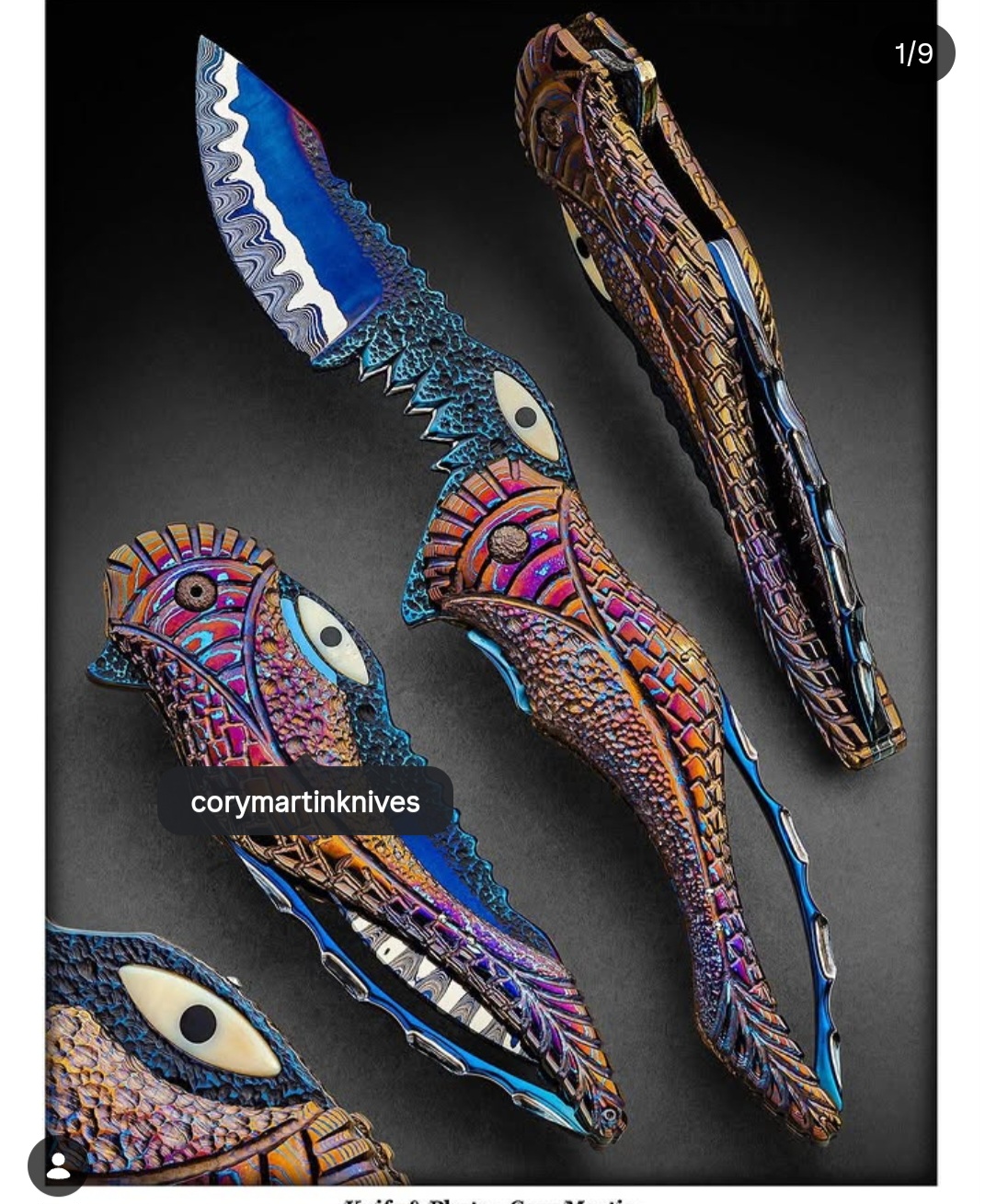 Corey Martin Sole-Authored Custom Very Deluxe ''Shipwreck'' Knife and Disply Stand
