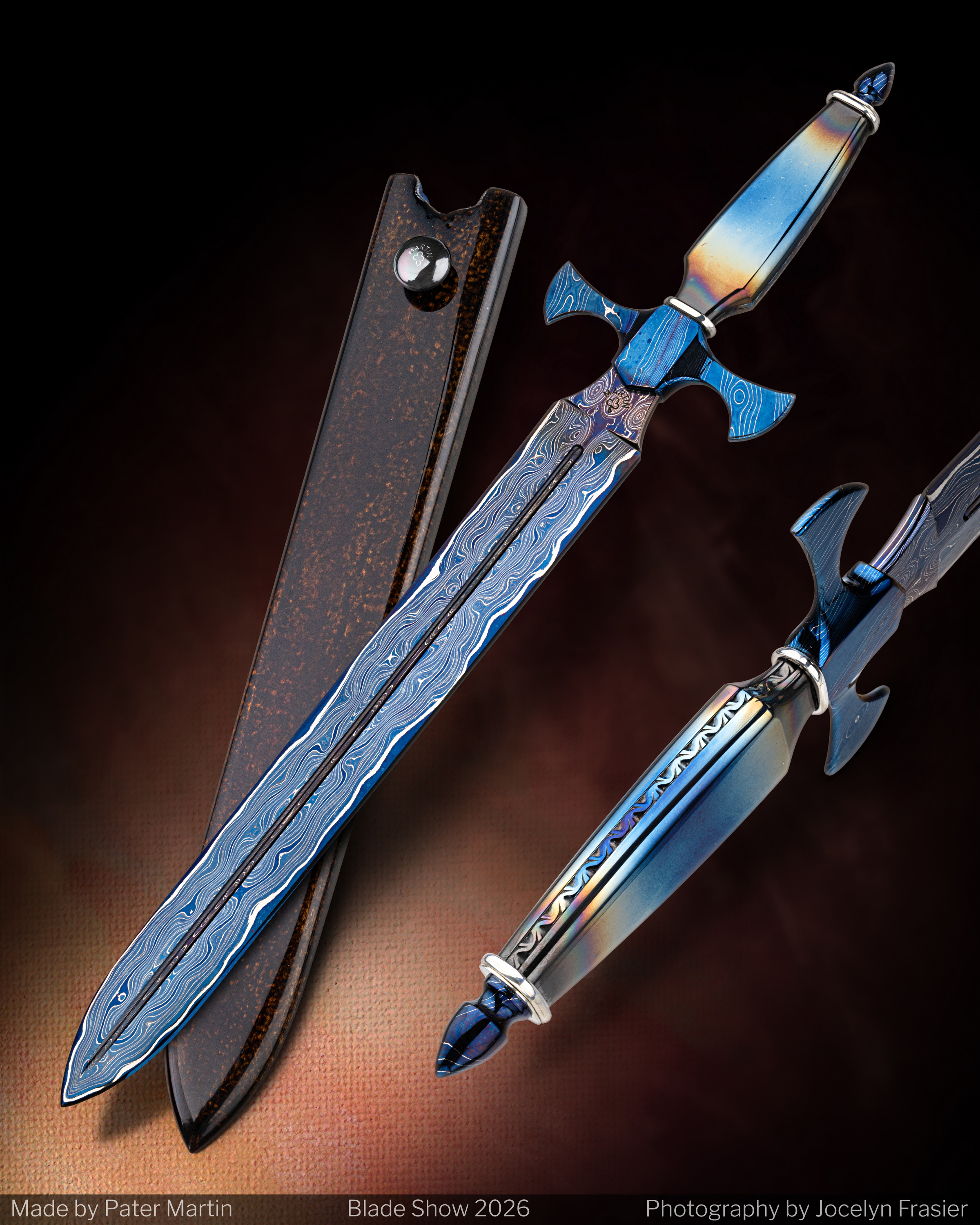 Peter Martin Custom Very Deluxe Dagger and Scabbard