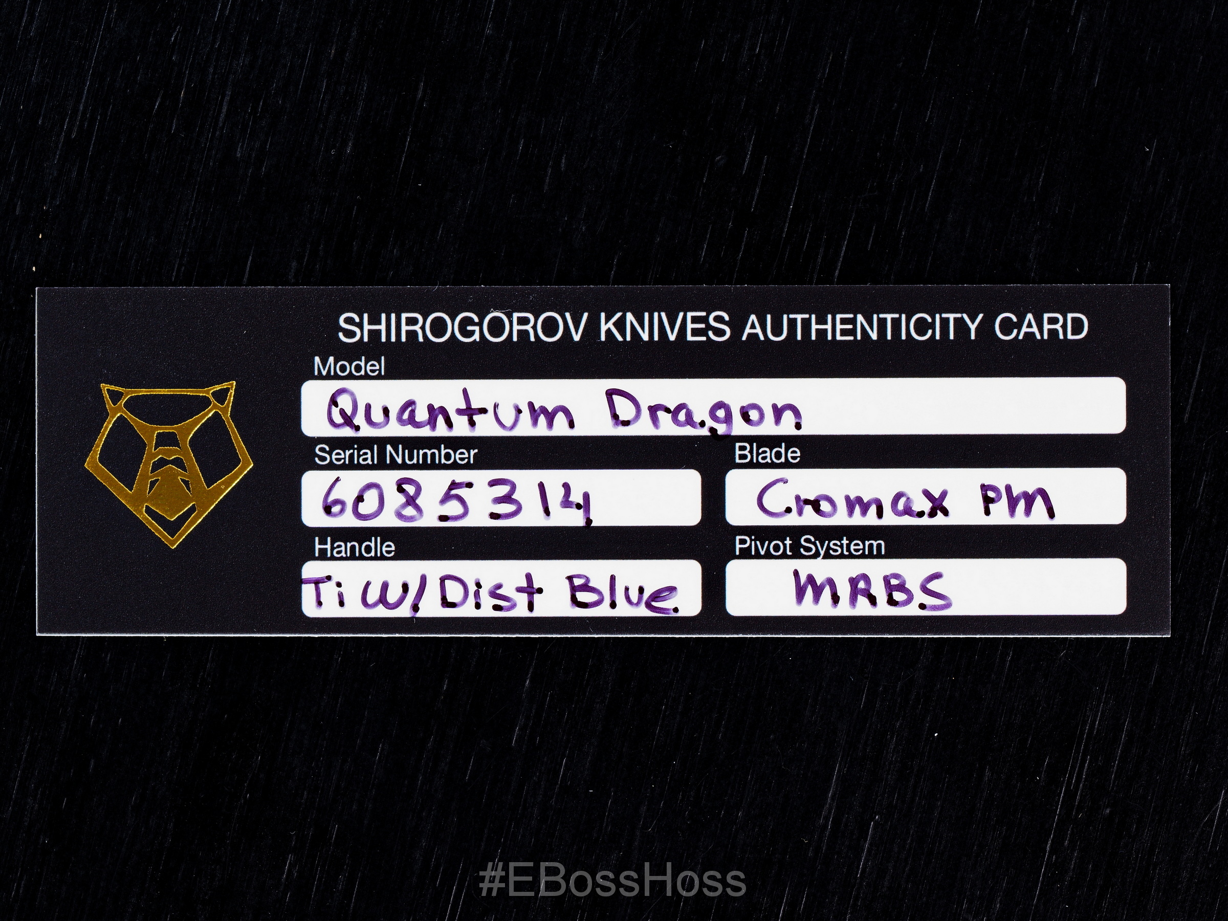 Shirogorov - Barker LE Quantum Dragon Flipper